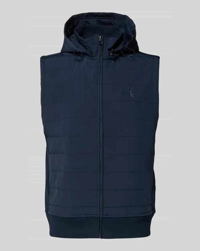 Ralph Lauren Steppweste mit Kapuze und Label-Stitching Marine