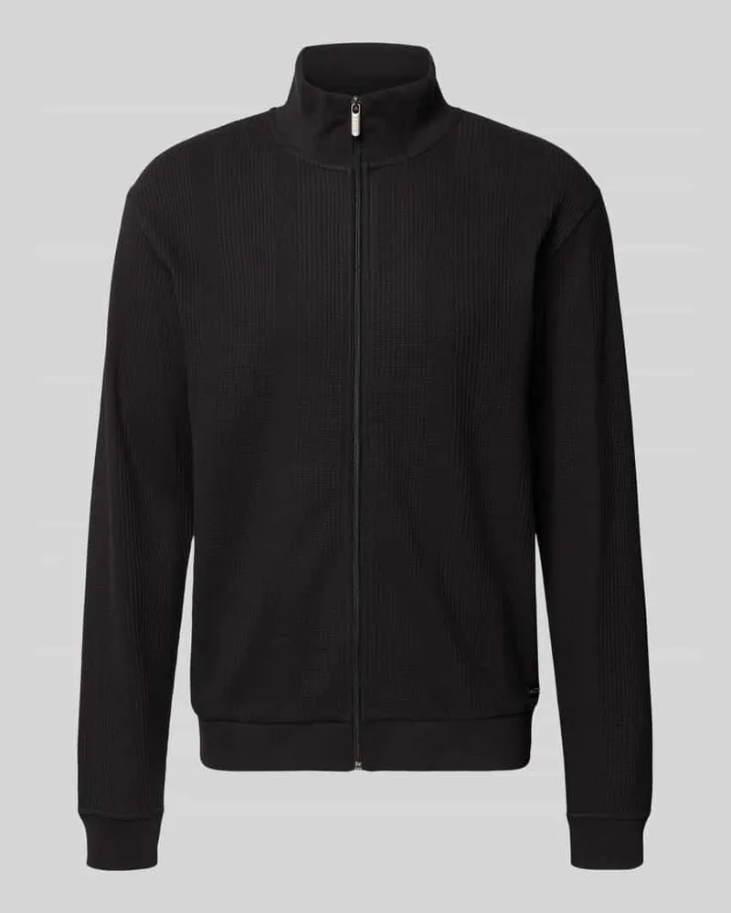 HUGO BOSS Regular Fit Sweatjacke aus Baumwoll-Piqué 