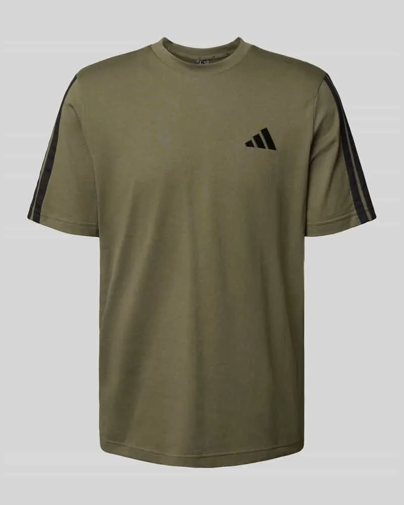 adidas T-Shirt mit Label-Stitching und Rundhalsausschnitt 