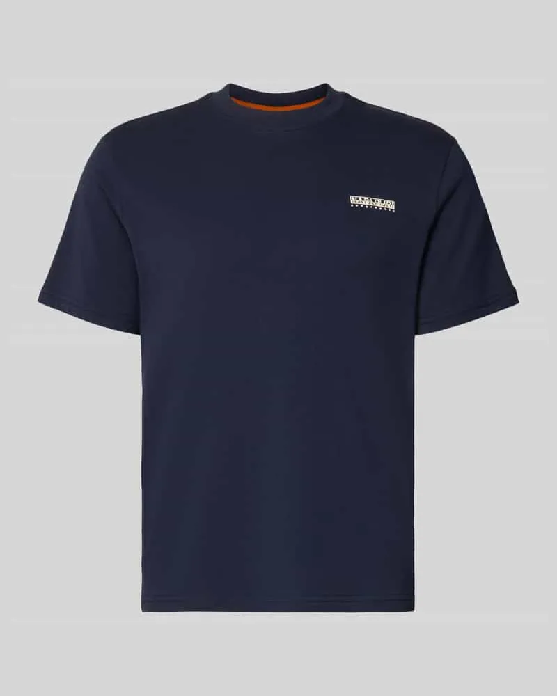 Napapijri Regular Fit T-Shirt mit Logo und Rundhalsausschnitt Marine