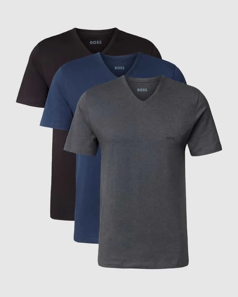HUGO BOSS T-Shirt mit V-Ausschnitt im 3er-Pack Modell 'Classic 