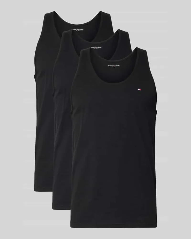 Tommy Hilfiger Tank Top aus reiner Baumwolle im 3er-Pack Black