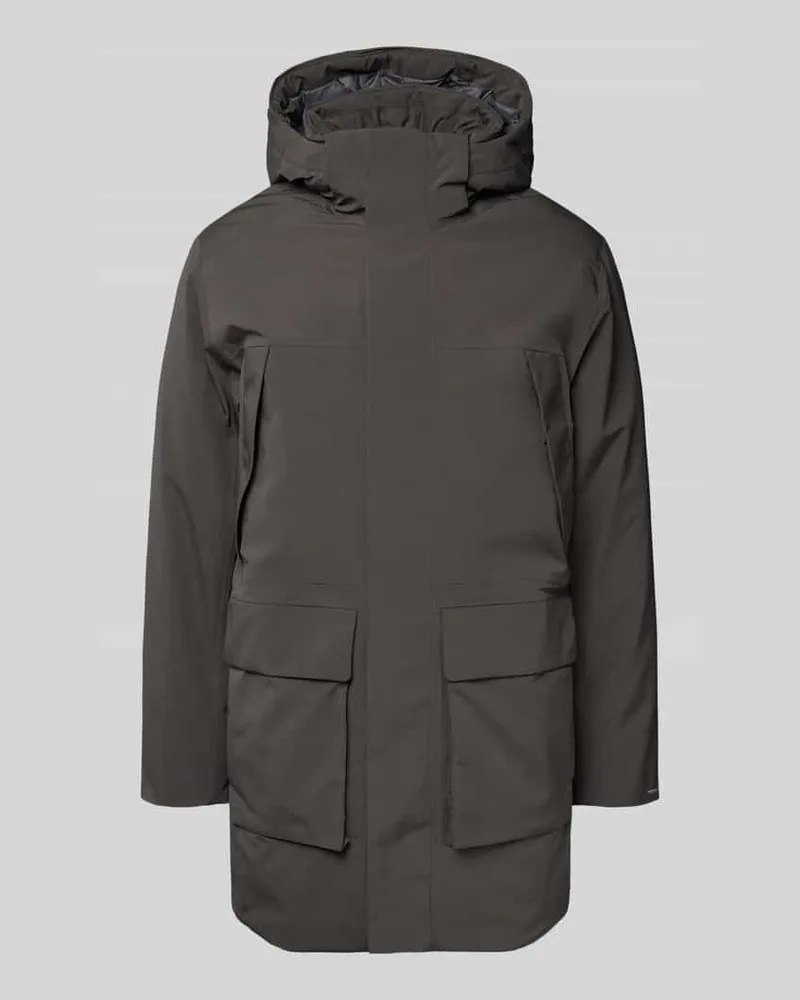 Jack & Jones Parka mit Kapuze und Pattentaschen Modell 'MOON Mittelgrau