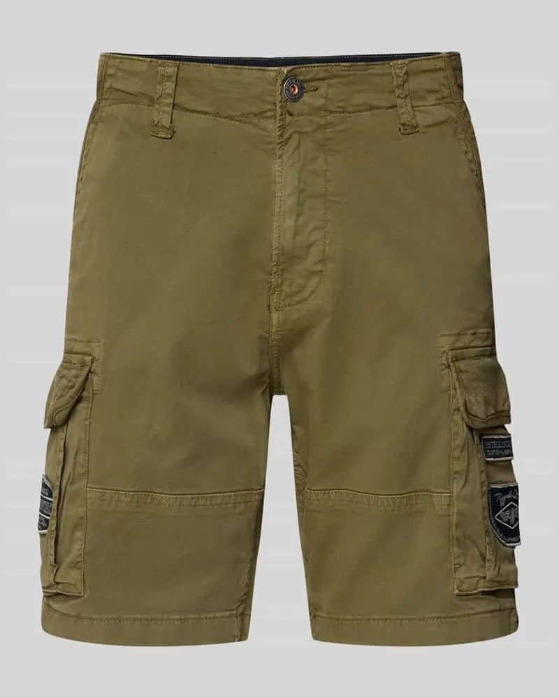 Petrol Industries Bermudas mit Cargotaschen Khaki