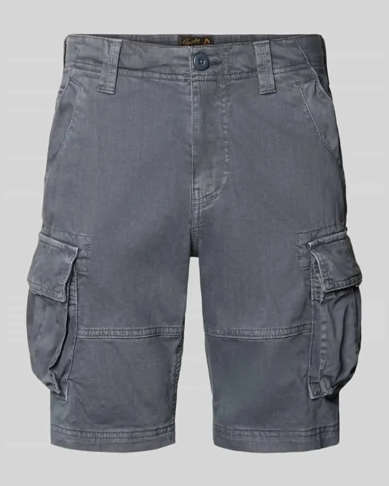 Superdry. Straight Fit Shorts mit Cargo-Taschen Modell 'Core Graphit