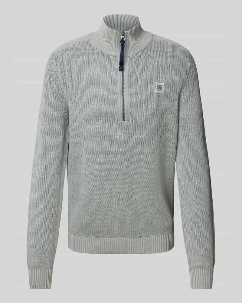 Lerros Strickpullover mit Label-Patch 