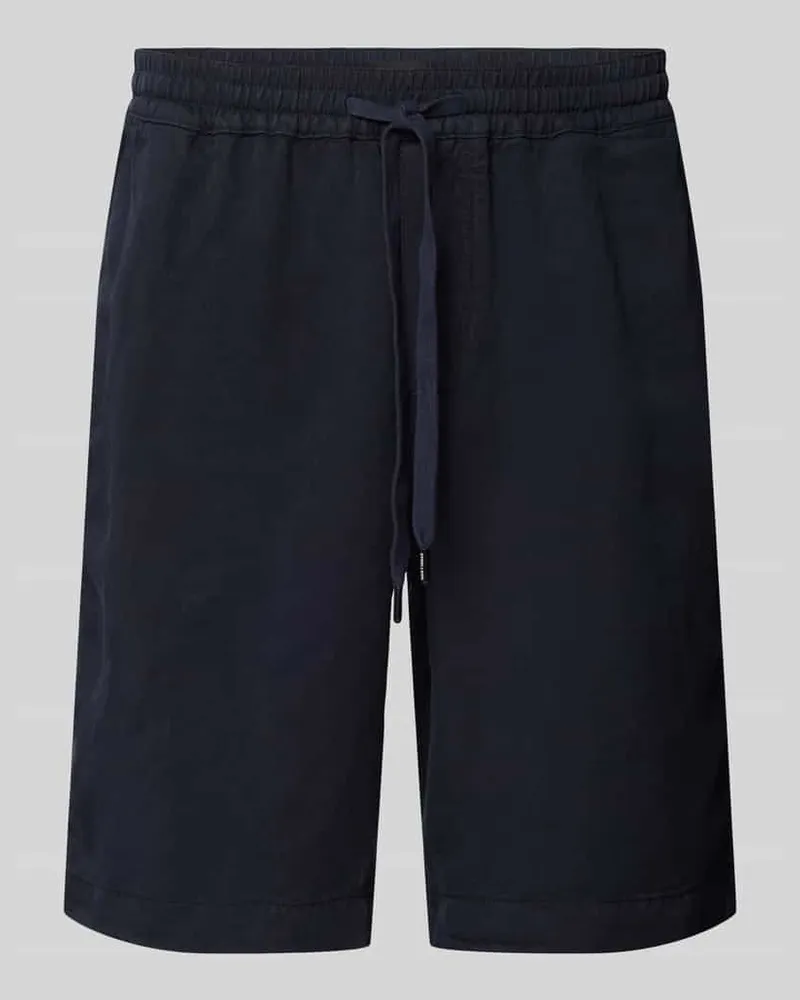 Strellson Regular Fit Shorts aus Lyocell-Leinen-Mix Modell 'Kaji Marine