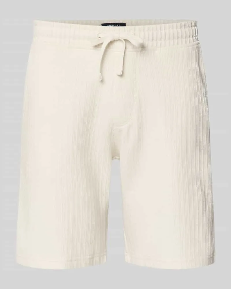 McNeal Regular Fit Shorts mit Tunnelzug Ecru