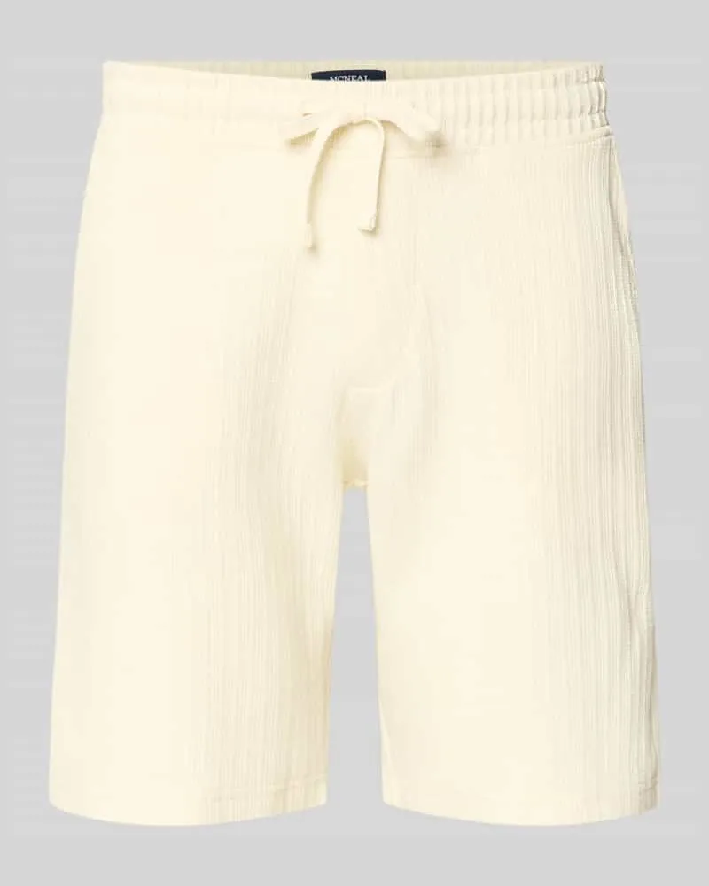 McNeal Regular Fit Shorts mit Tunnelzug Ecru