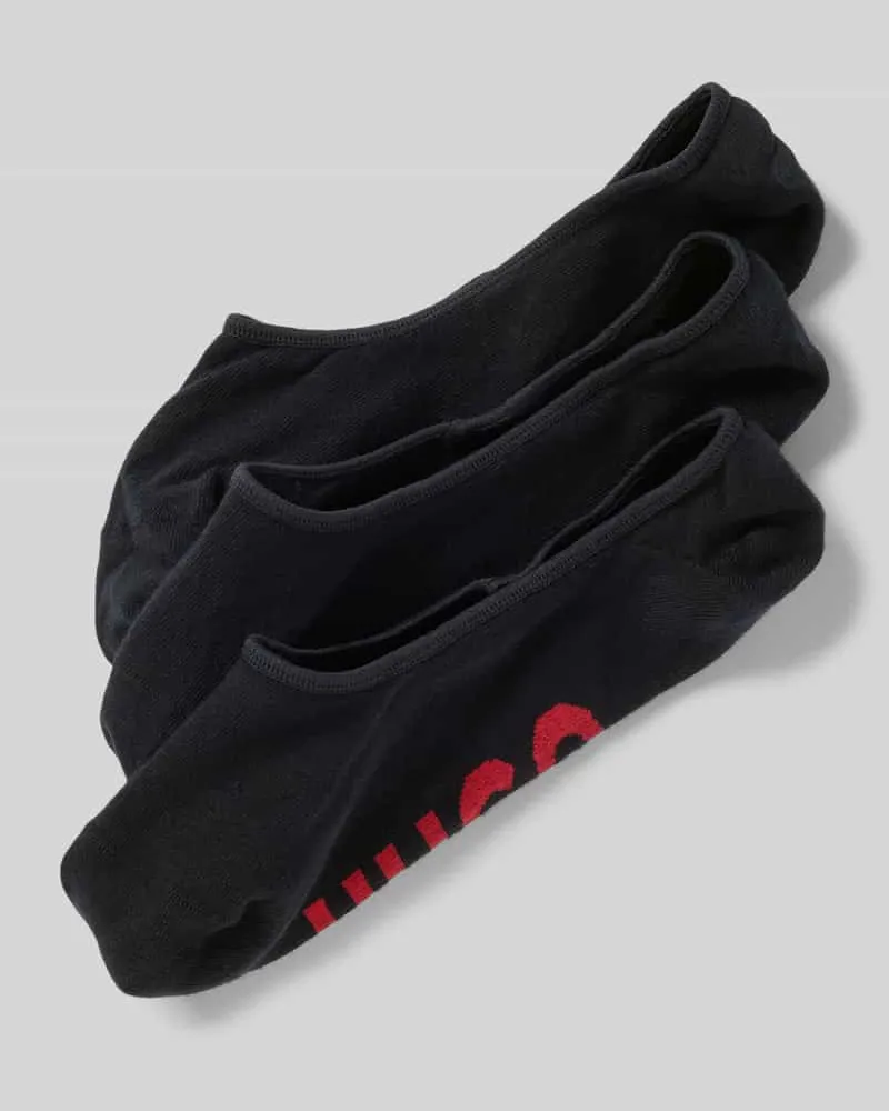 HUGO BOSS Füßlinge mit Label-Print im 3er-Pack 