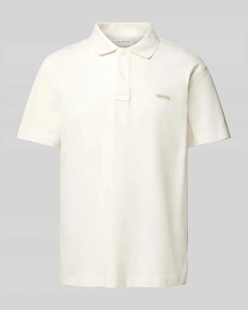 Calvin Klein Poloshirt mit Label-Patch 