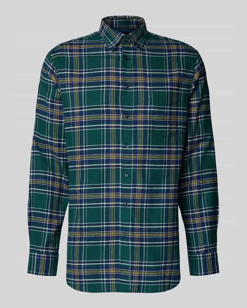 Christian Berg Regular Fit Freizeithemd mit Button-Down-Kragen 