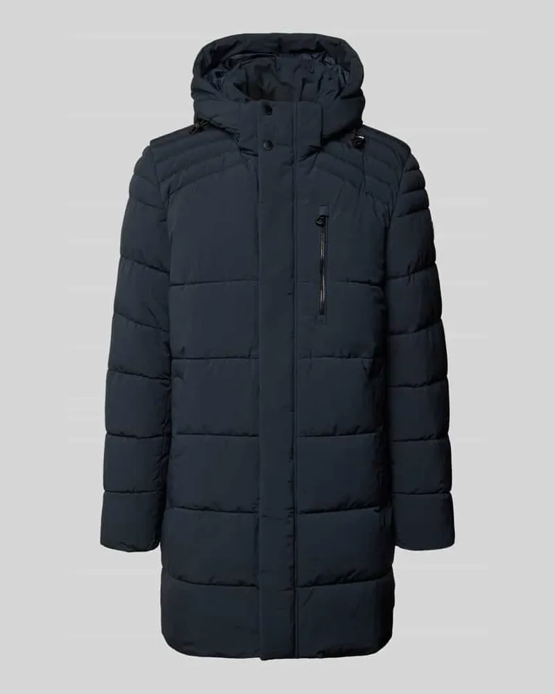 Lerros Regular Fit Steppmantel mit Kapuze Marine