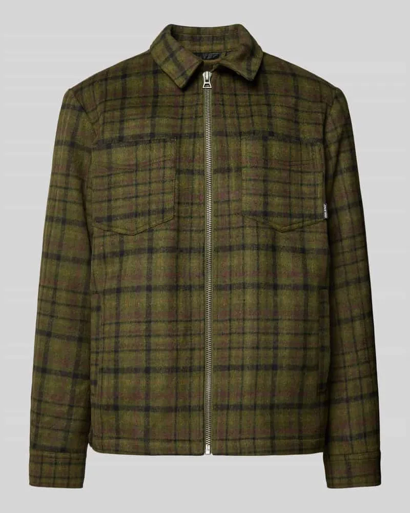 Blend Jacke mit Umlegekragen Oliv