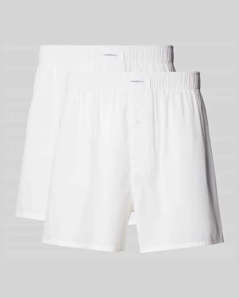 Bread & Boxers Boxershorts mit elastischem Bund Weiss