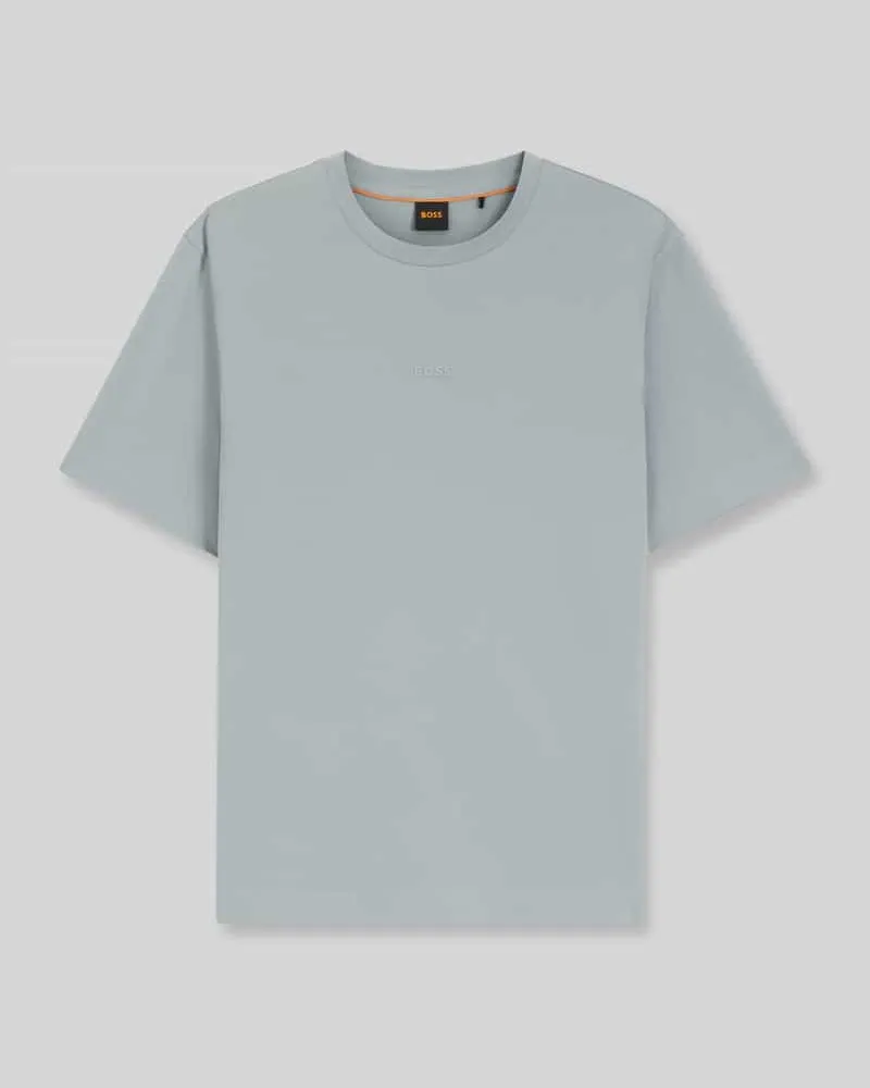 HUGO BOSS Relaxed Fit T-Shirt aus reiner Baumwolle Modell 'TCHUP Eisblau