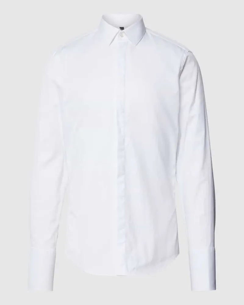 JAKE*S Slim Fit Smokinghemd aus Twill 