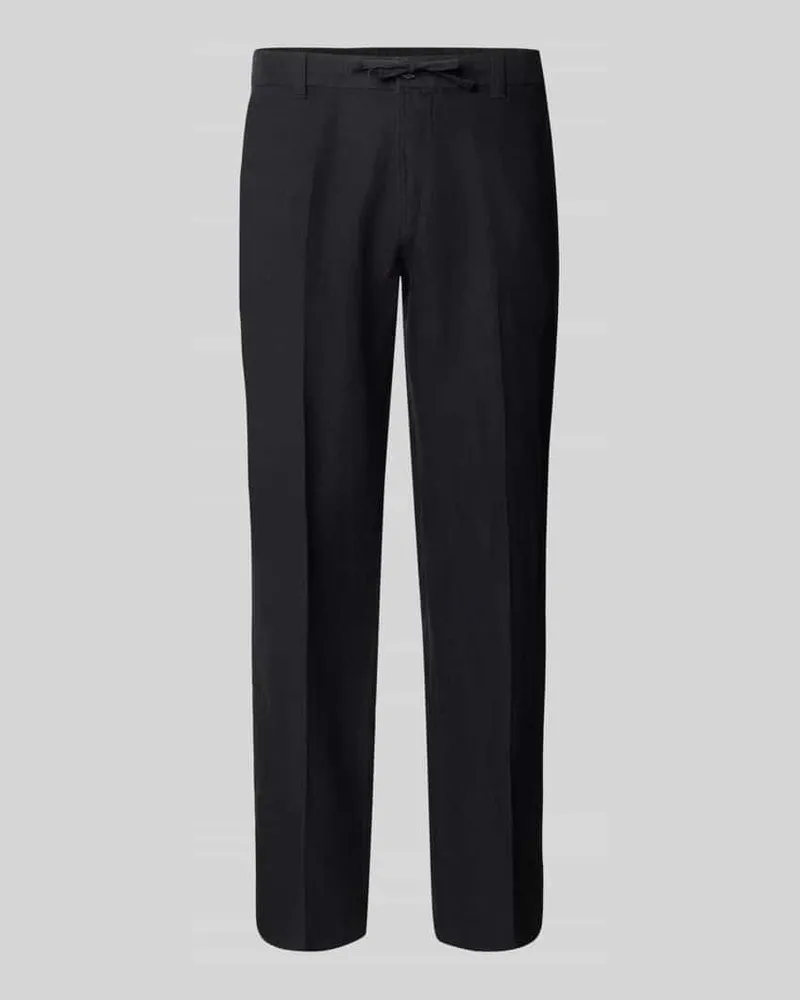 Selected Homme Regular Fit Leinenhose mit Bügelfalten Modell 'LEROY 