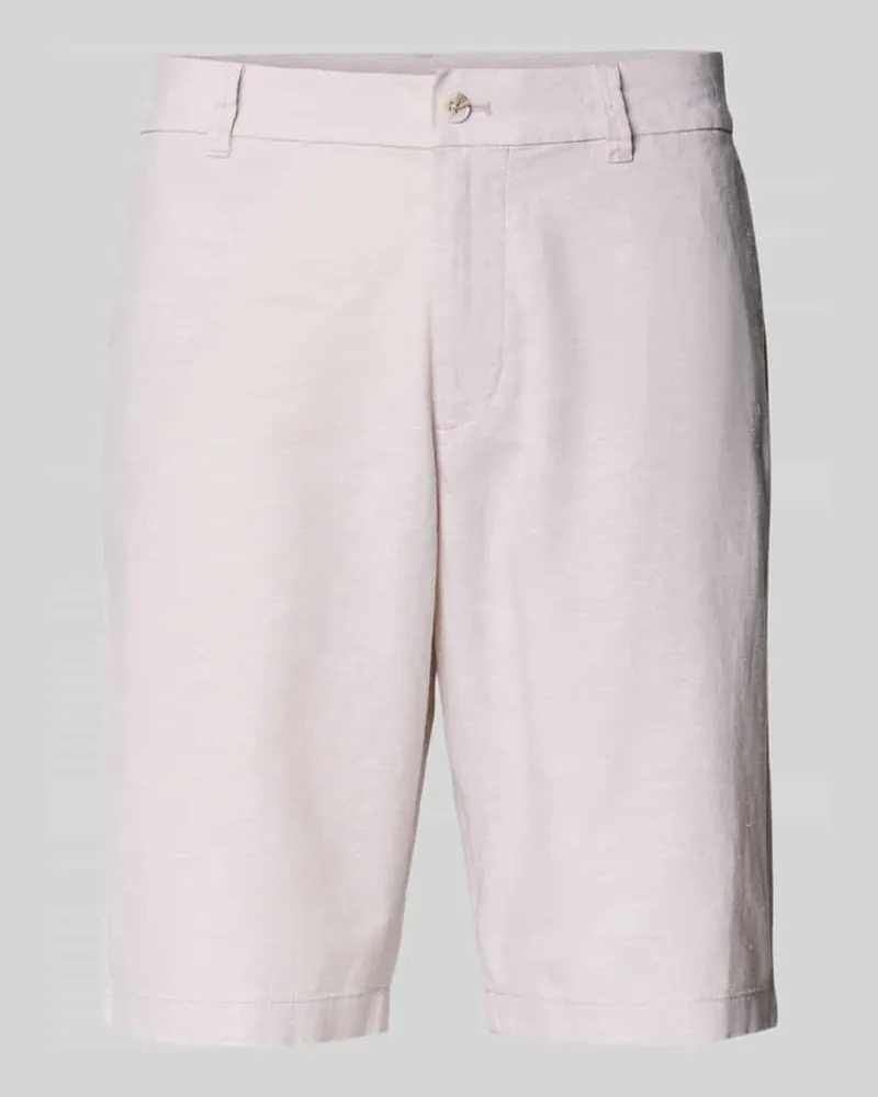 Tom Tailor Regular Fit Bermuda aus Leinen-Baumwolle-Mix Beige