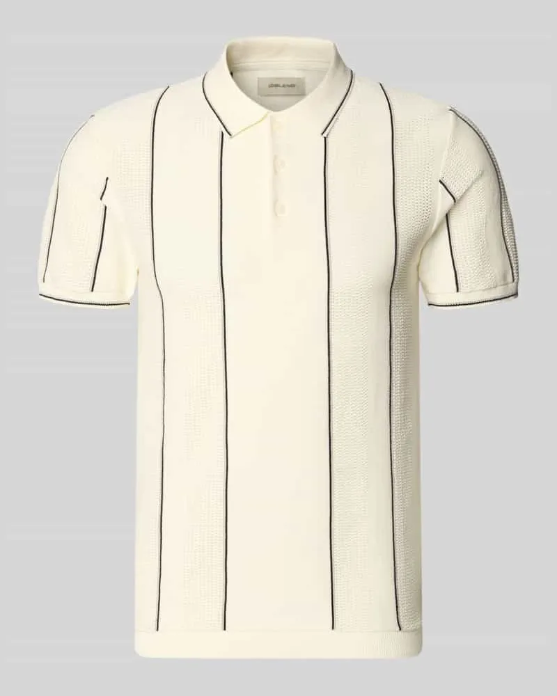 Blend Slim Fit Poloshirt mit Knopfleiste Modell 'AVEN Offwhite