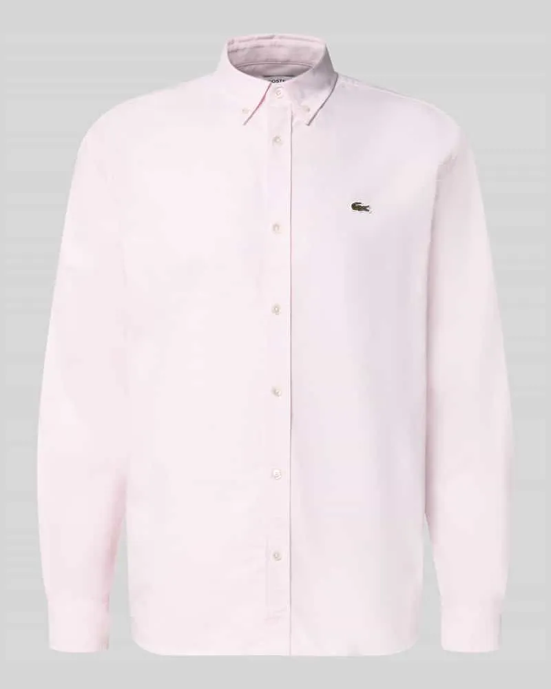 Lacoste Regular Fit Freizeithemd aus reiner Baumwolle Hellrosa