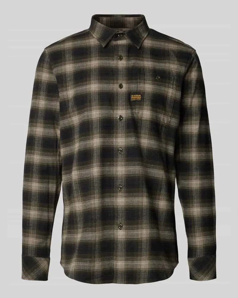 G-STAR RAW Slim Fit Freizeithemd mit Label-Patch Modell 'Bristum 