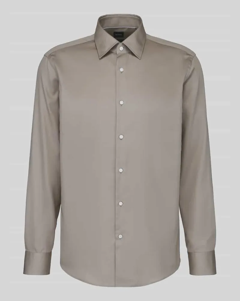 HUGO BOSS Regular Fit Businesshemd aus reiner Baumwolle Modell 'H-Joe Sand