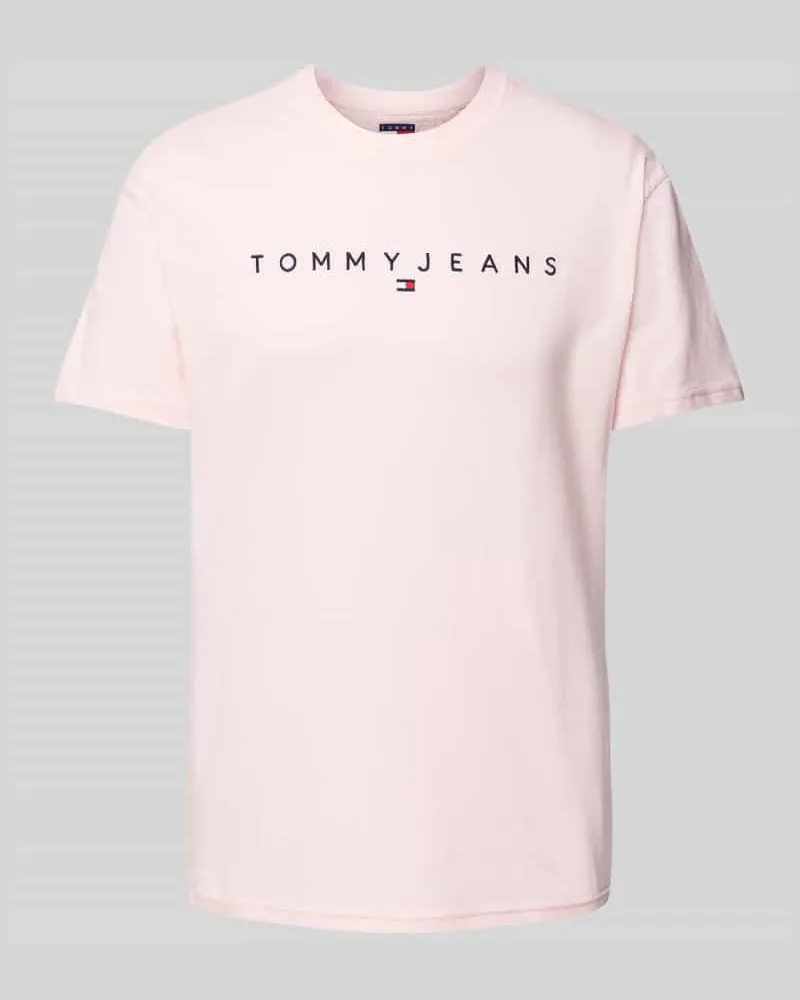 Tommy Hilfiger Regular Fit T-Shirt aus reiner Baumwolle mit Label Stitching 