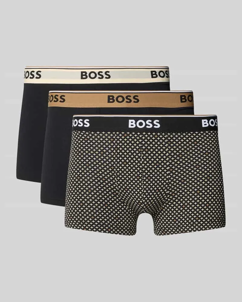HUGO BOSS Trunk aus Baumwoll-Mix im 3er-Pack Modell 'Power Black