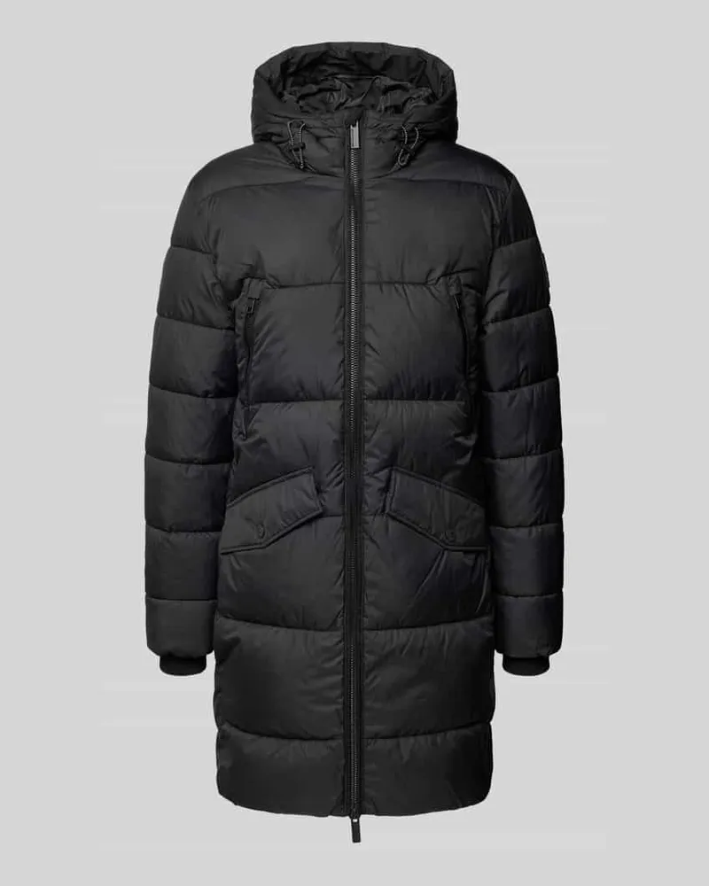 Tom Tailor Regular Fit Steppmantel mit Kapuze Black