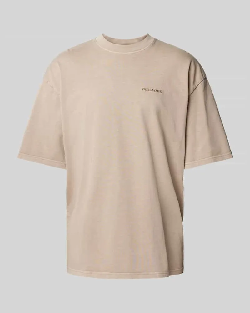 PEGADOR Oversized T-Shirt mit Label-Stitching 
