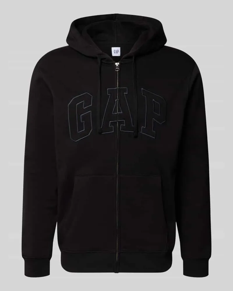 GAP Sweatjacke mit getrennter Kängurutasche Black