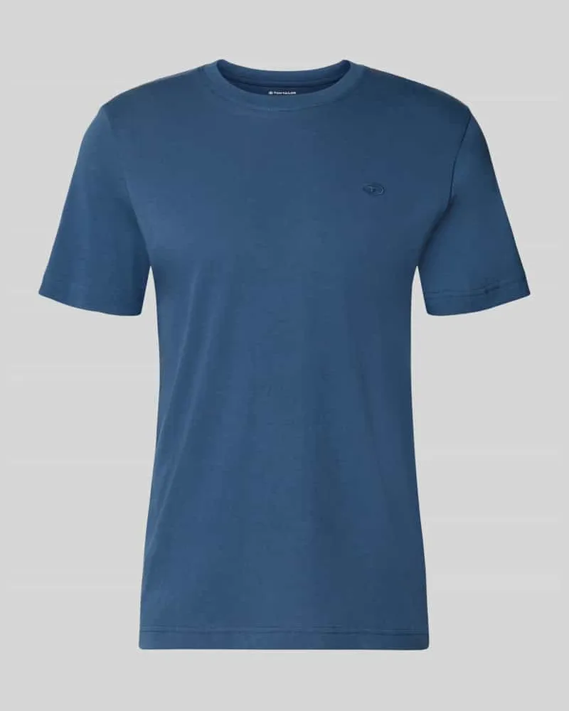 Tom Tailor Regular Fit T-Shirt aus reiner Baumwolle Blau