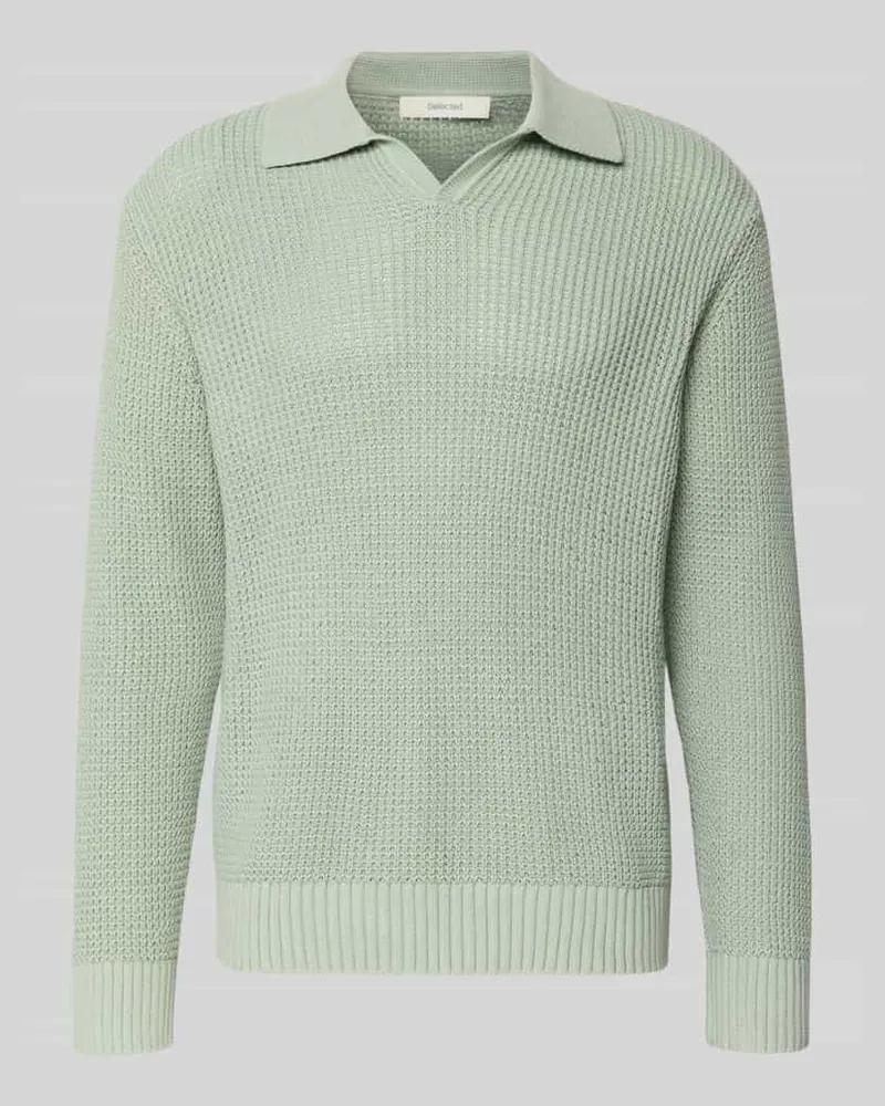 Selected Homme Relaxed Fit Strickpullover aus reiner Baumwolle Modell 'DERECK Lind