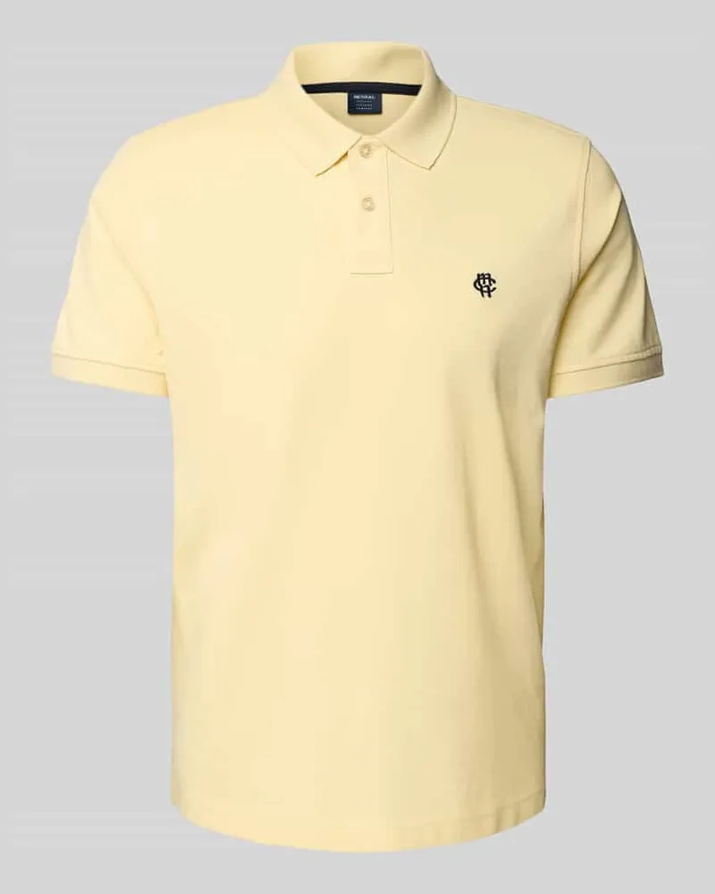 McNeal Poloshirt mit Label-Stitching Hellgelb