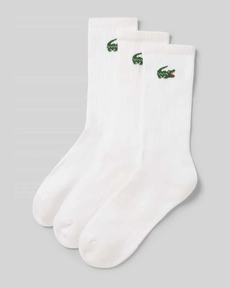 Lacoste Socken aus Baumwoll-Mix im 3er-Pack Weiss