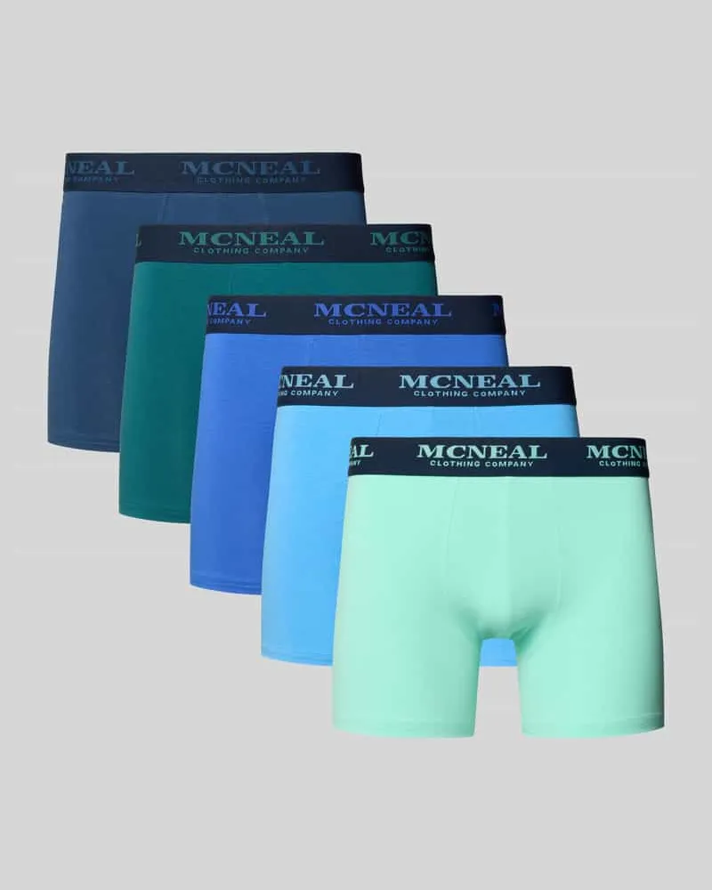 McNeal Slim Fit Briefs mit Logo-Detail im 5er-Pack Petrol