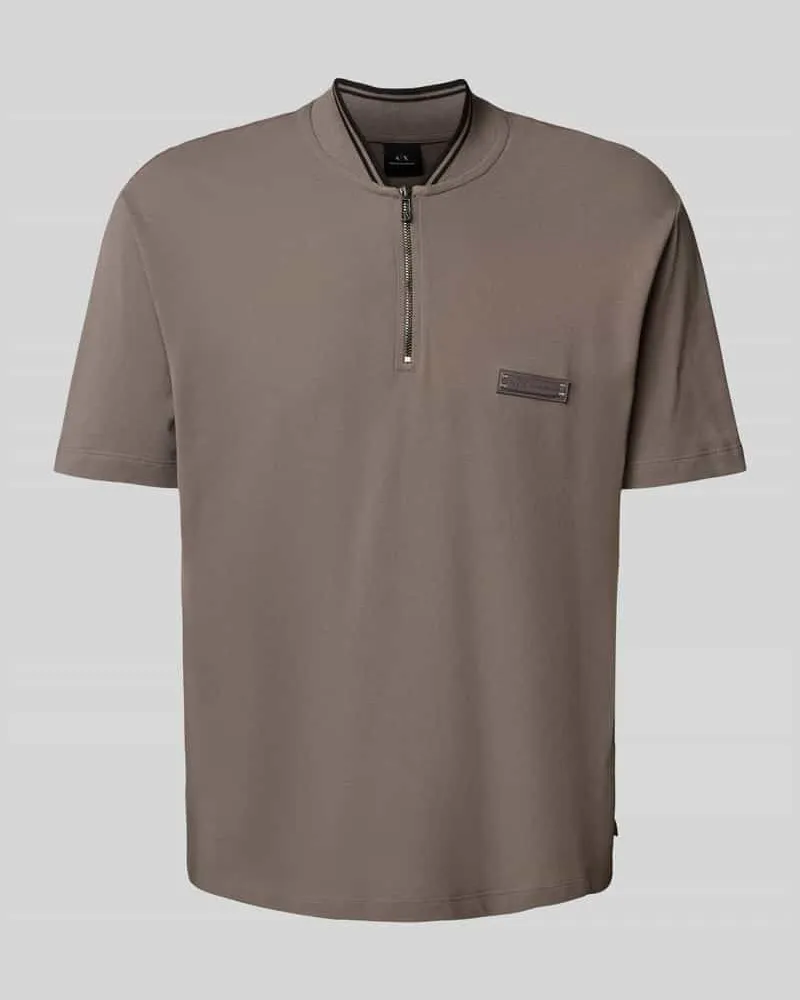 Armani Exchange Poloshirt mit kurzem Reißverschluss 
