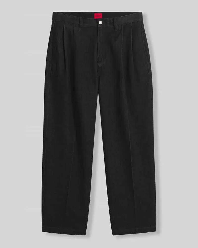 HUGO BOSS Baggy Jeans aus reiner Baumwolle Modell ' 249 Black