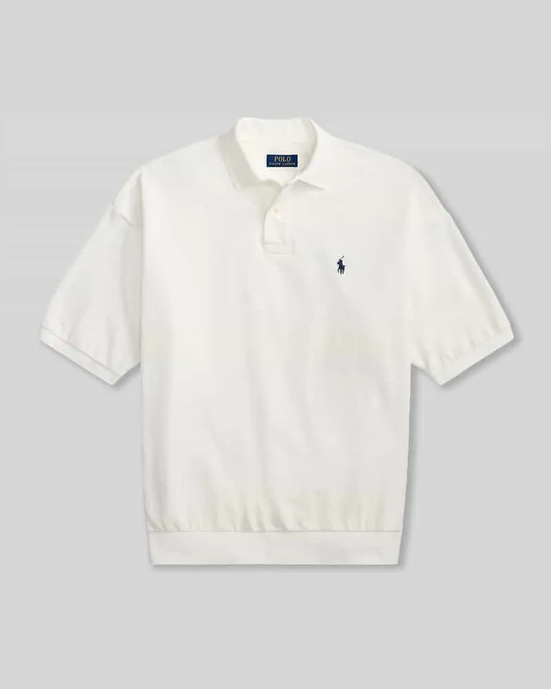Ralph Lauren Loose Fit Poloshirt aus reiner Baumwolle Weiss