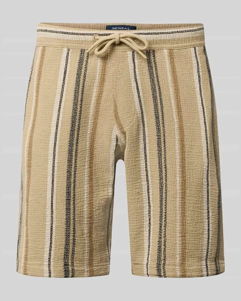 McNeal Shorts mit Streifenmuster und Tunnelzug Mud