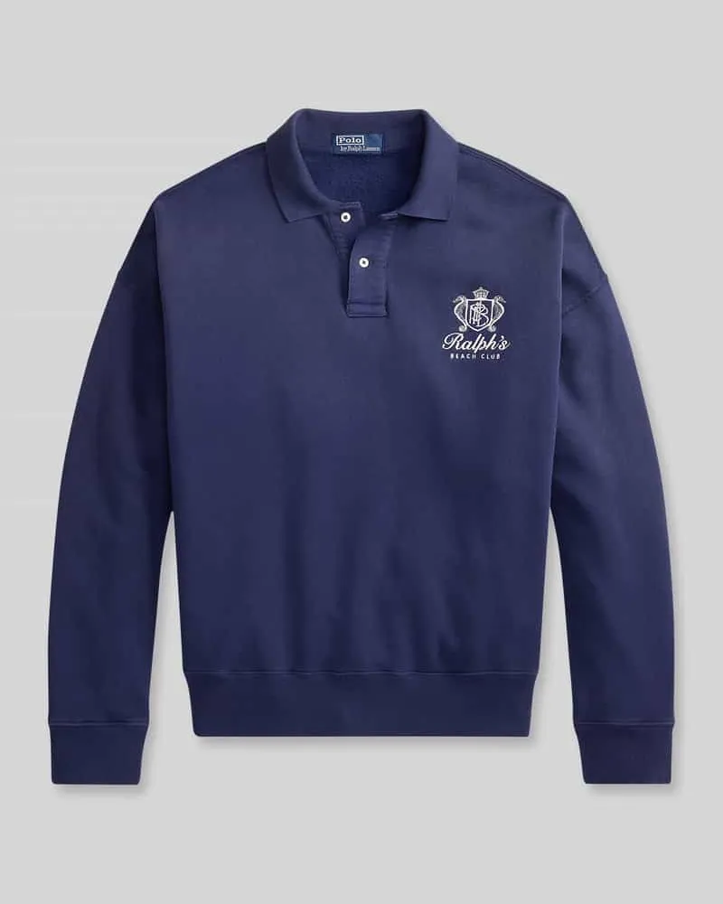 Ralph Lauren Regular Fit Sweatshirt mit Polokragen Marine