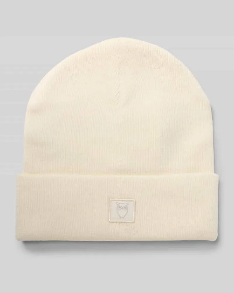 Knowledge Cotton Apparel Mütze aus reiner Wolle Modell 'Merino Offwhite