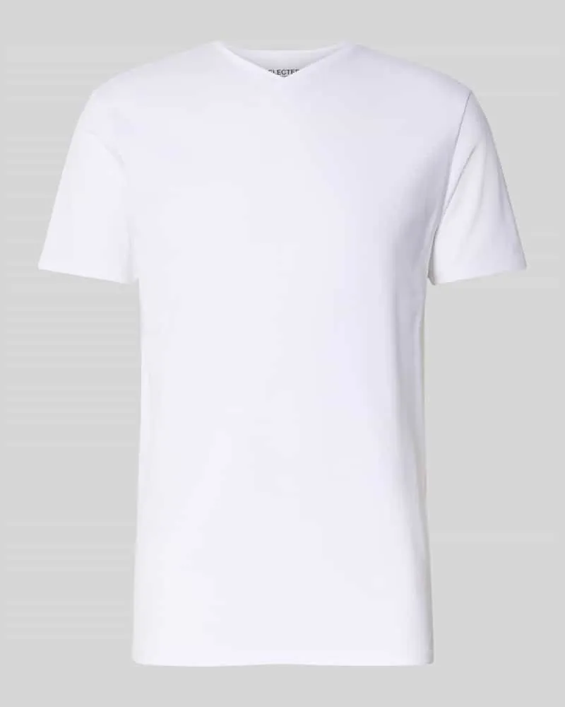 Selected Homme Regular Fit T-Shirt aus Baumwoll-Mix Modell 'NEWPIMA 