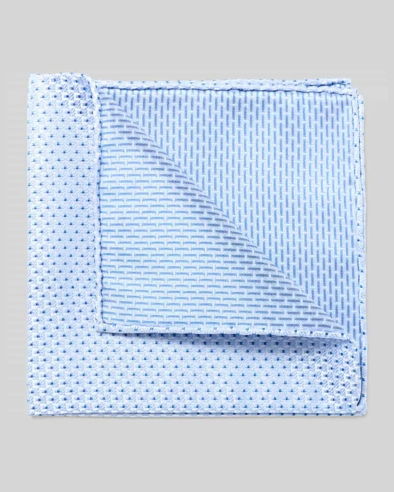 Olymp Einstecktuch aus Seide mit Satinfinish Bleu