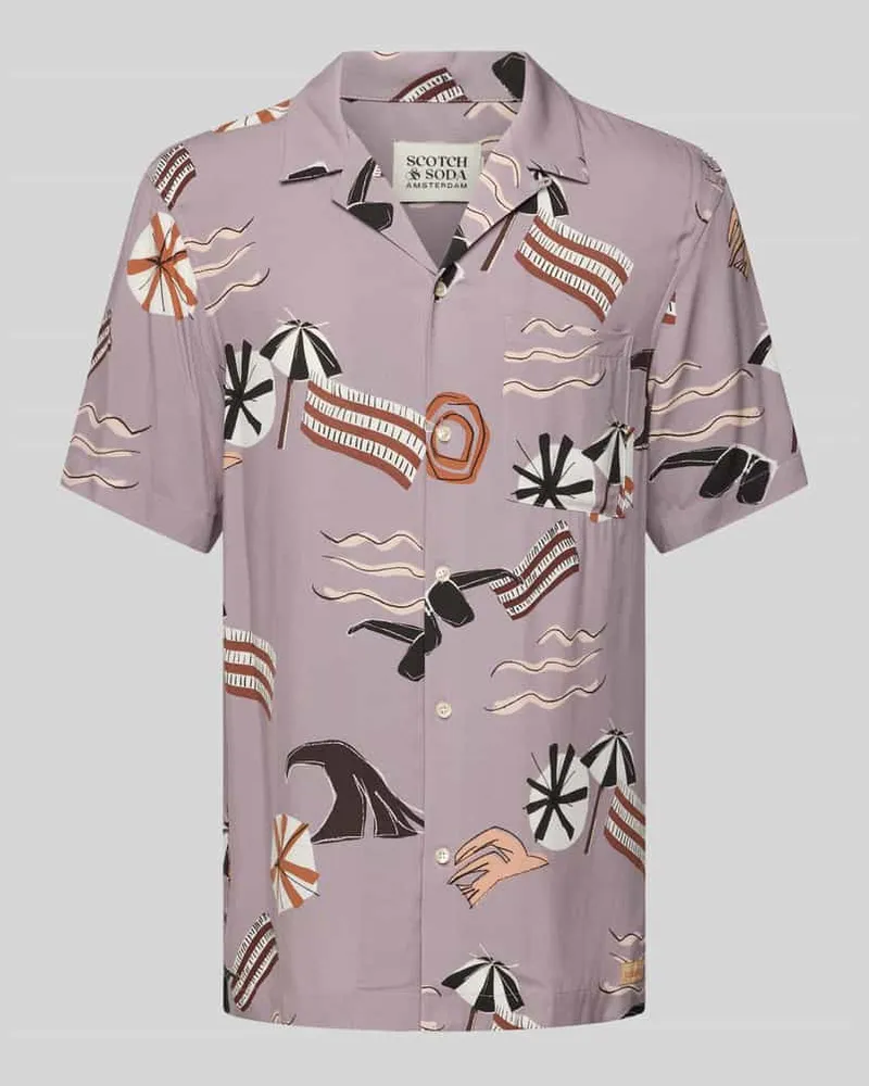 Scotch&Soda Regular Fit Freizeithemd mit 1/2-Arm Mauve