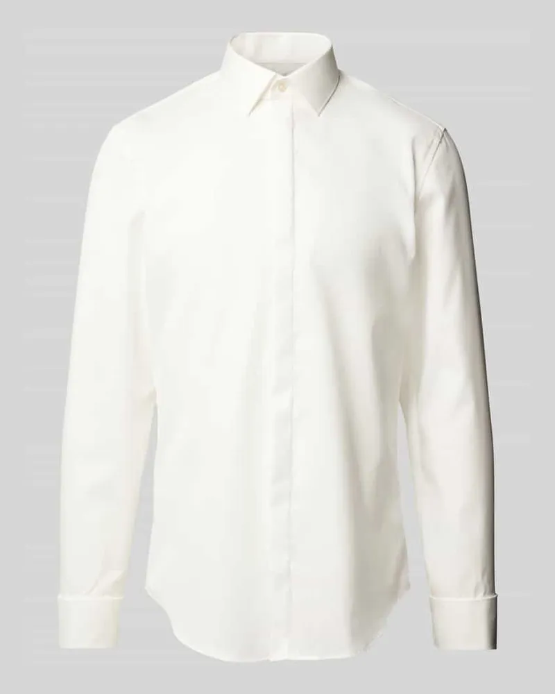 JAKE*S Slim Fit Smokinghemd aus Twill 