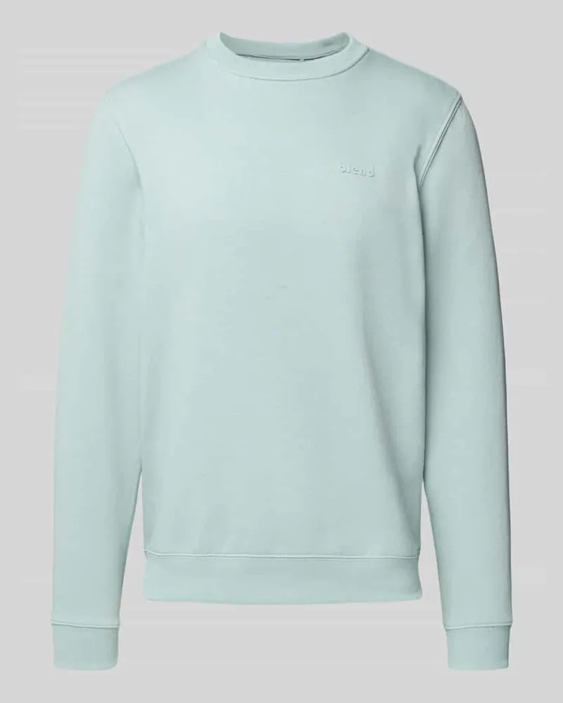 Blend Sweatshirt mit Rundhalsausschnitt und Logo Mint