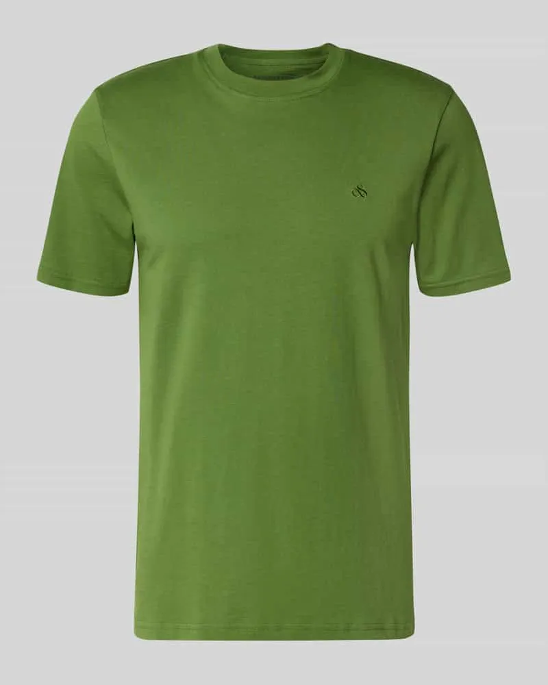Scotch&Soda Regular Fit T-Shirt mit Logo-Stitching Gruen