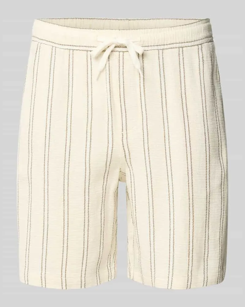 Jack & Jones Regular Fit Shorts mit Tunnelzug Beige